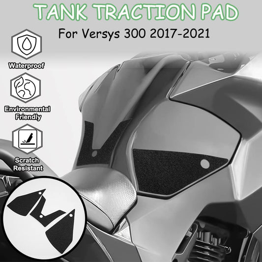 Wolfline Motorcycle Anti Slip Tank Pad Stickers Side Gas Tank Pad Knee Grip Decals Protection For Kawasaki Versys300 versys X-300 2017 2018 2019 2020 2021