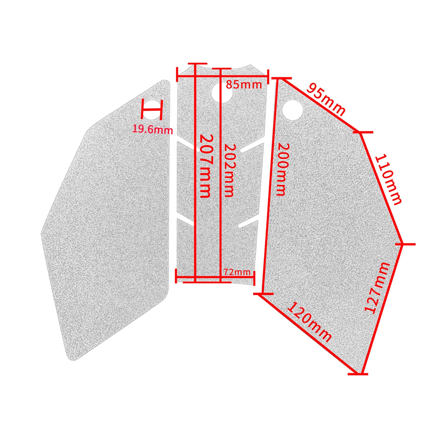 Wolfline Motorcycle Fuel Tank Protection Stickers Moto Anti Slip Rubber Fuel Gas Tank Pad Side Knee Decals For BMW R1200GS ( 2004 2005 2006 2007 2008 2009 2010 2011 2012 ) R1200GS ADV Adventure ( 2006 - 2013 )
