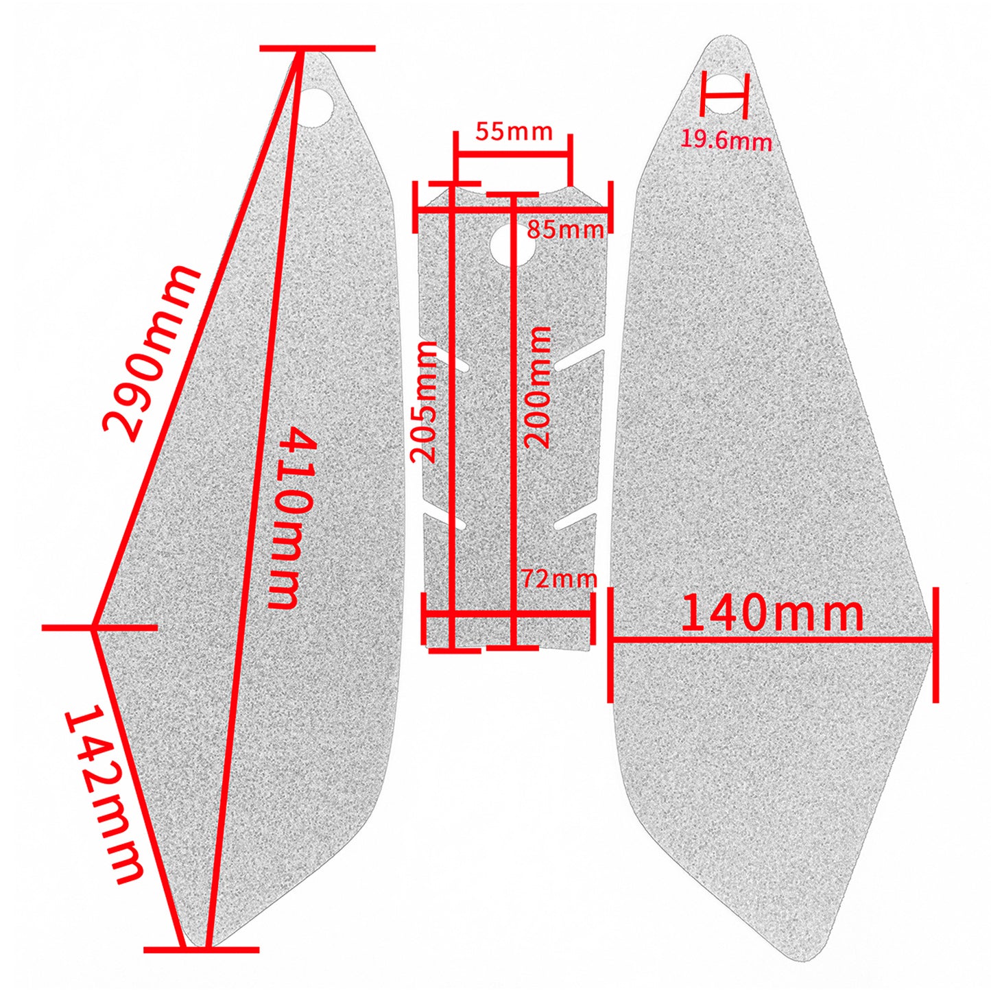 Wolfline Motorcycle Fuel Tank Protection Stickers Moto Anti Slip Rubber Fuel Gas Tank Pad Side Knee Decals For BMW Sport R1200RS R 1200RS 2014 2015 2016 2017 2018 2019 2020
