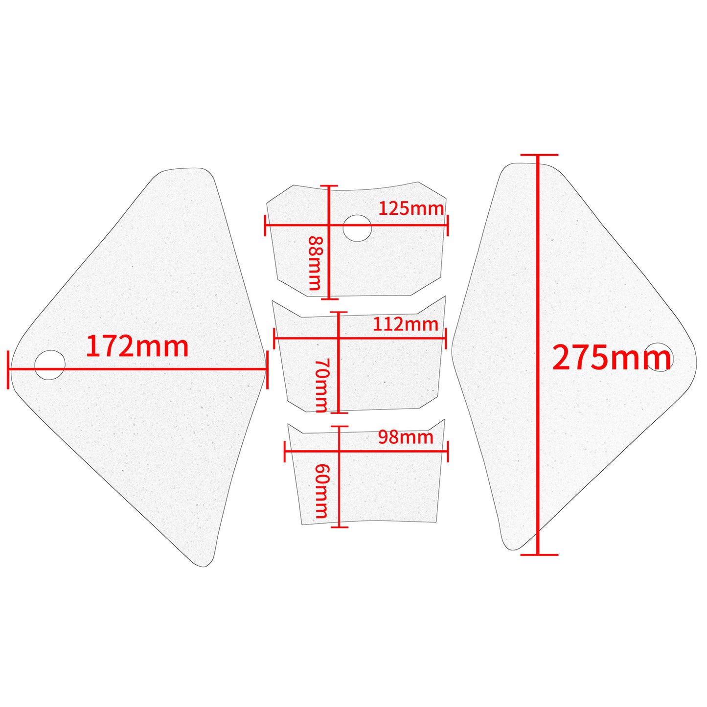 Wolfline Motorcycle Anti Slip Tank Pad Stickers Side Gas Tank Pad Knee Grip Decals Protection For Suzuki V-Strom650 DL650 DL 650