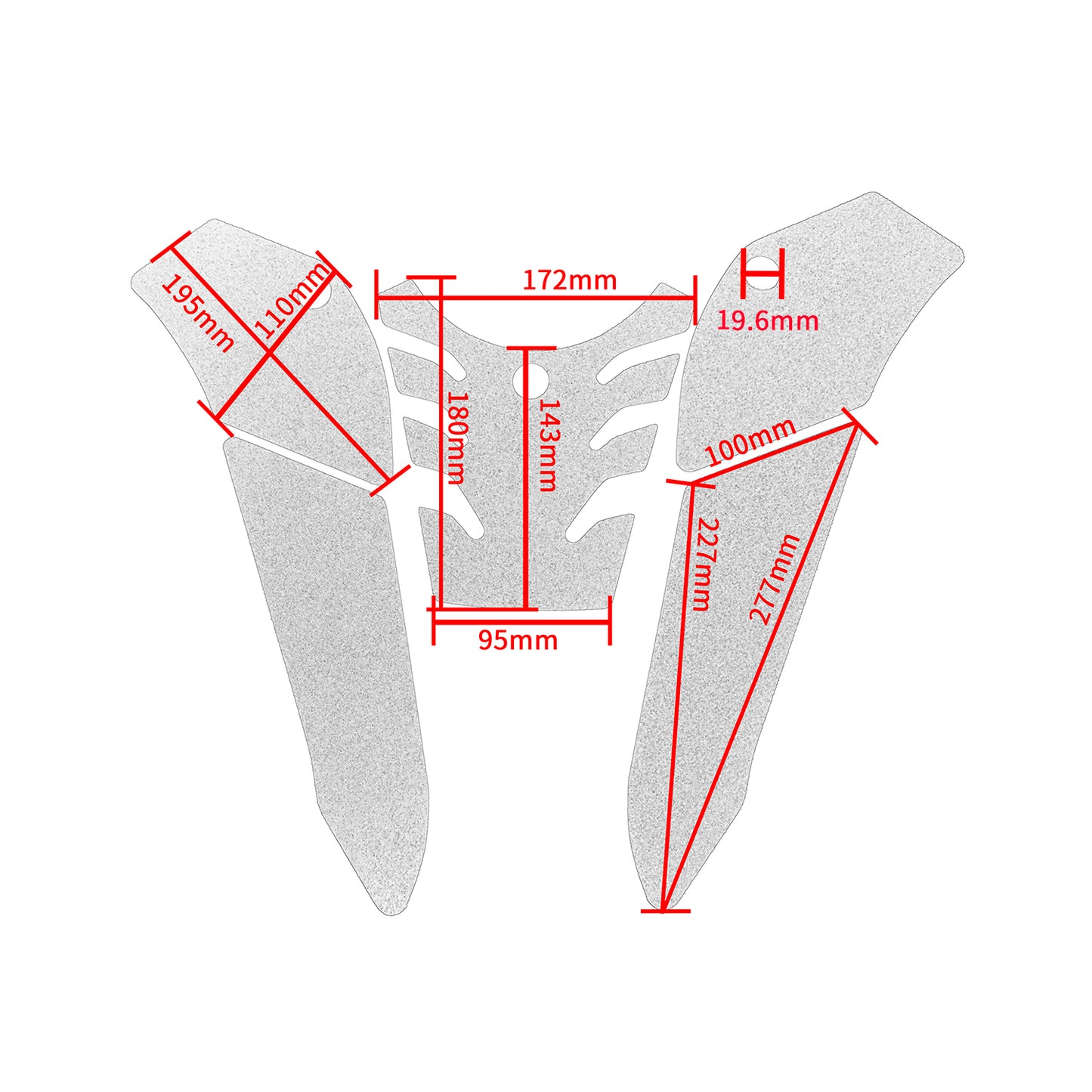 Wolfline Motorcycle Fuel Tank Protection Stickers Moto Anti Slip Rubber Fuel Gas Tank Pad Side Knee Decals For Ducati Multistrada 950 950S 2019 2020 2021 2022
