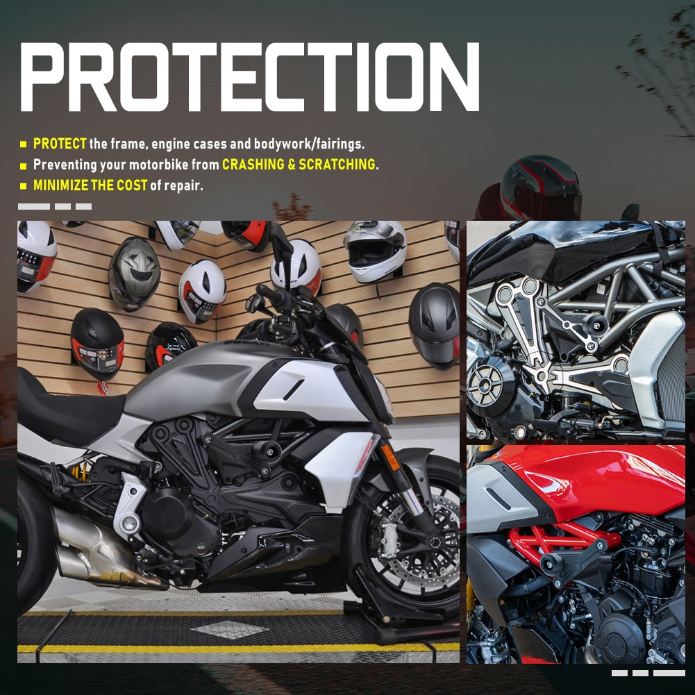Motorcycle Stainless Steel Frame Slider Crash Pad Fairing Guard Protector For Ducati X Diavel 1260 S 2020 2019 2018 2017 2016