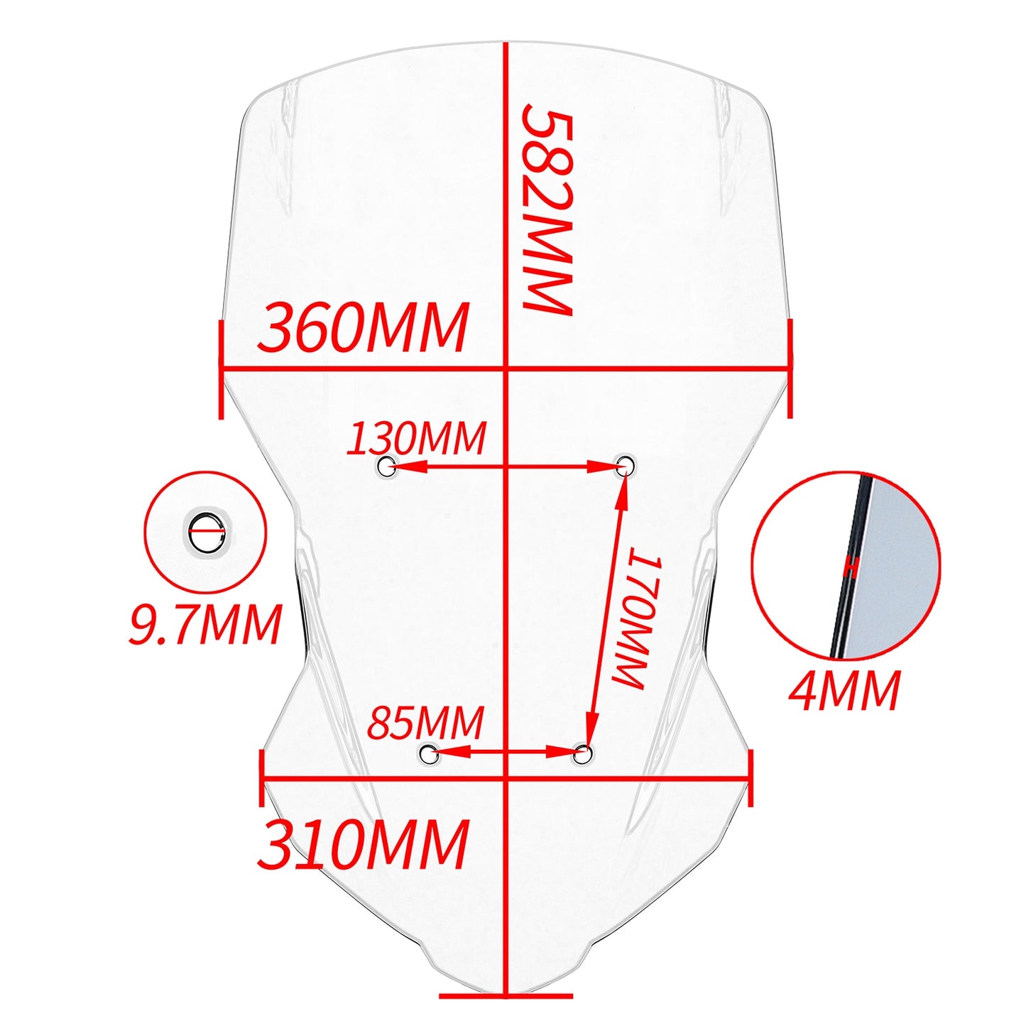 Motorcycle Windscreen Windshield Air Flow Deflector Visor For Yamaha Tracer 700 7 Tracer700 2020 2021 2022 Wind Shield Screen