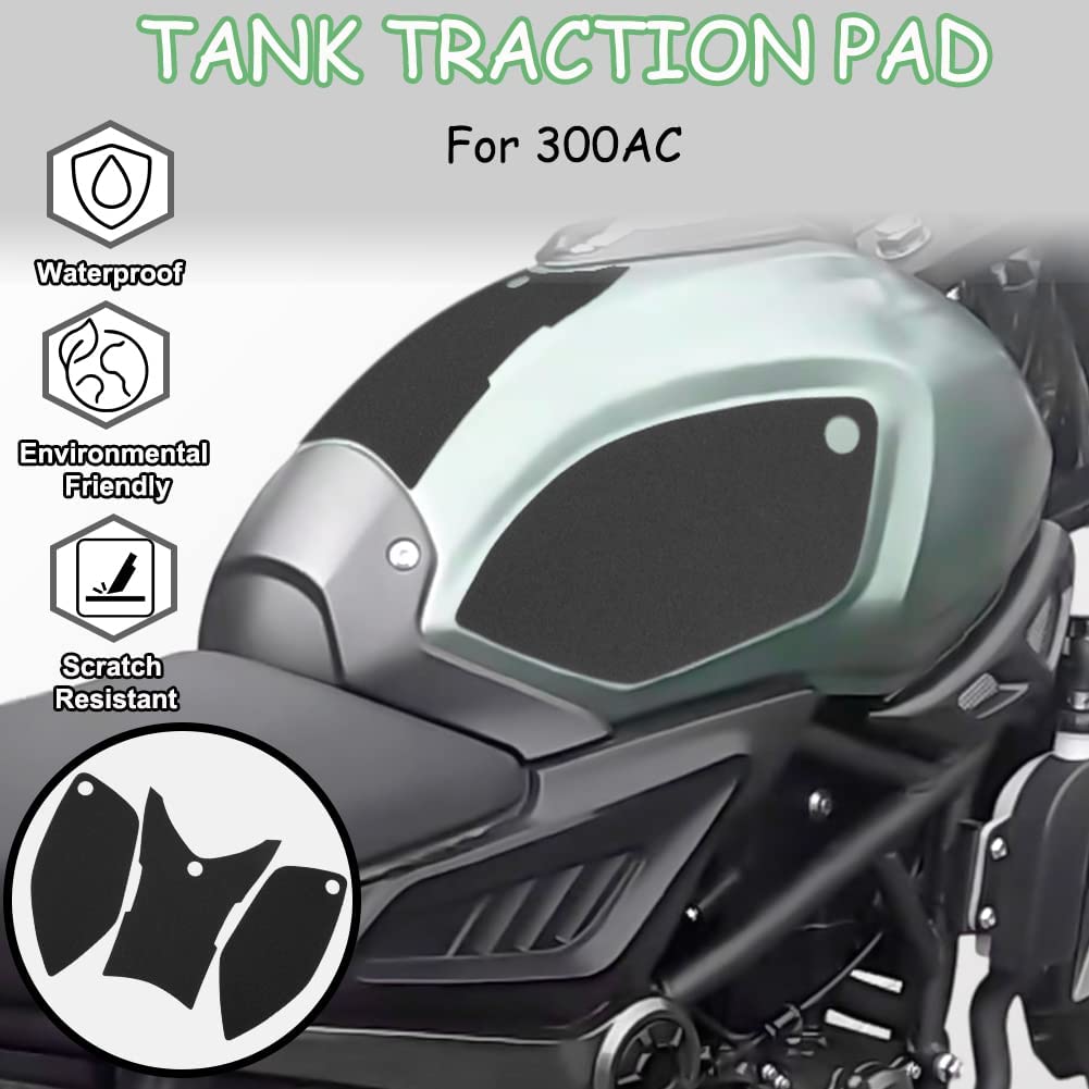 Wolfline Motorcycle Anti Slip Tank Pad Stickers Side Gas Tank Pad Knee Grip Decals Protection For VOGE 300AC 300 AC