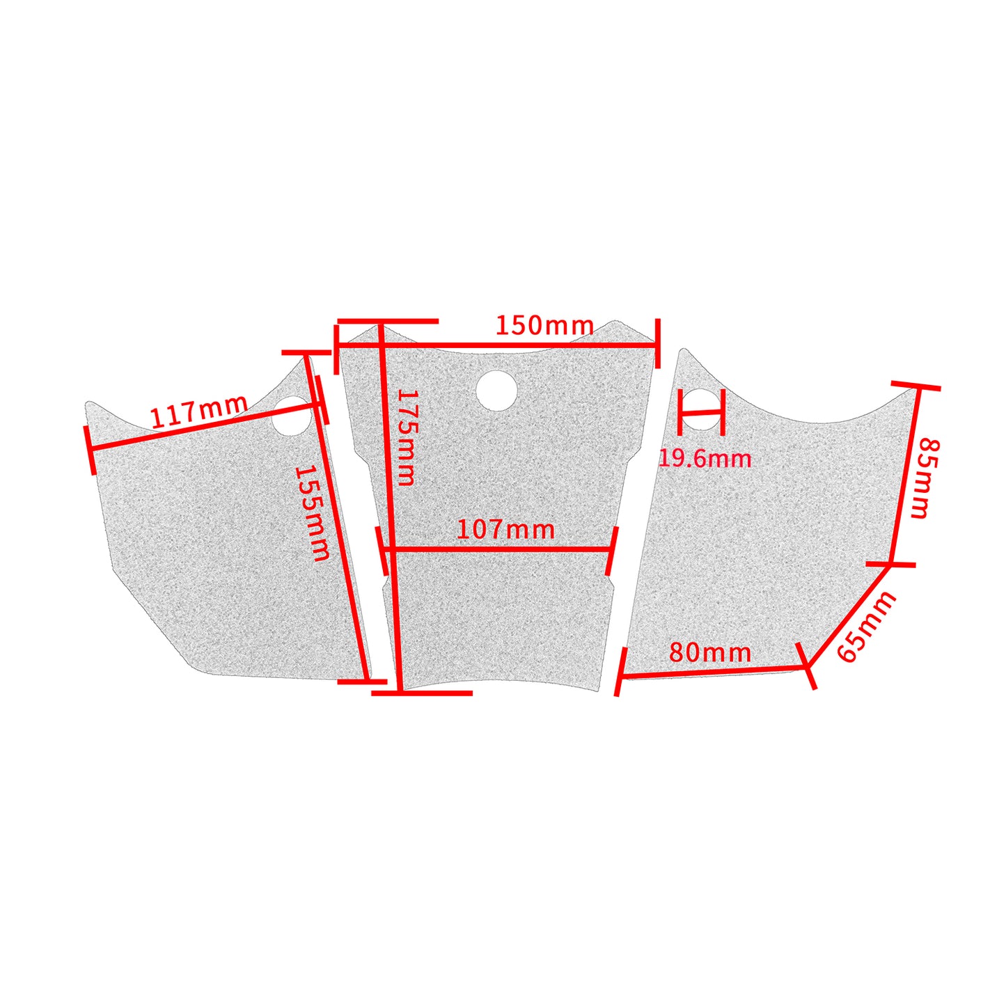 Wolfline Motorcycle Fuel Tank Protection Stickers Moto Anti Slip Rubber Fuel Gas Tank Pad Side Knee Decals For VOGE 350AC 2022 Model