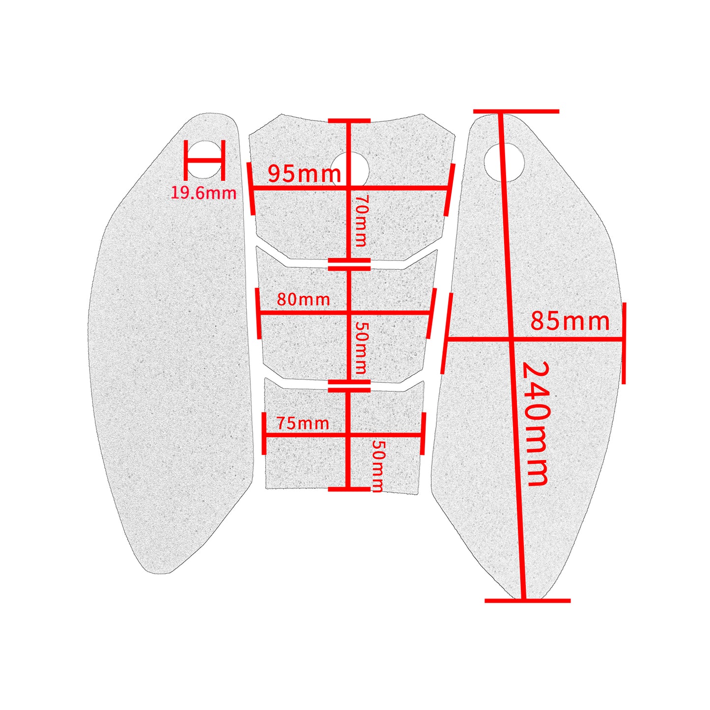 Wolfline Motorcycle Fuel Tank Protection Stickers Moto Anti Slip Rubber Fuel Gas Tank Pad Side Knee Decals For Yamaha YZF-R1 YZF R1 2009 2010 2011 2012 2013 2014
