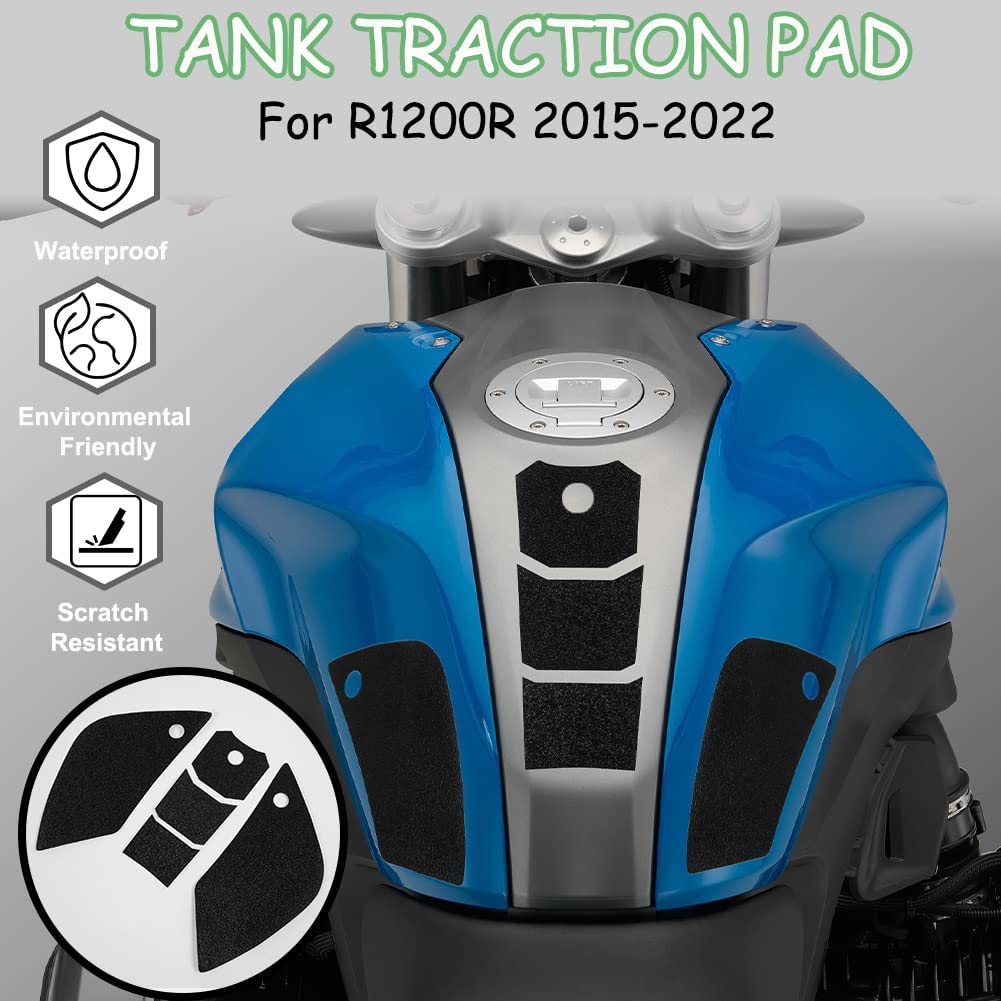 Wolfline Motorcycle Anti Slip Tank Pad Stickers Side Gas Tank Pad Knee Grip Decals Protection For BMW R1200R R 1200 R 2015 2016 2017 2018 2019 2020 2021 2022