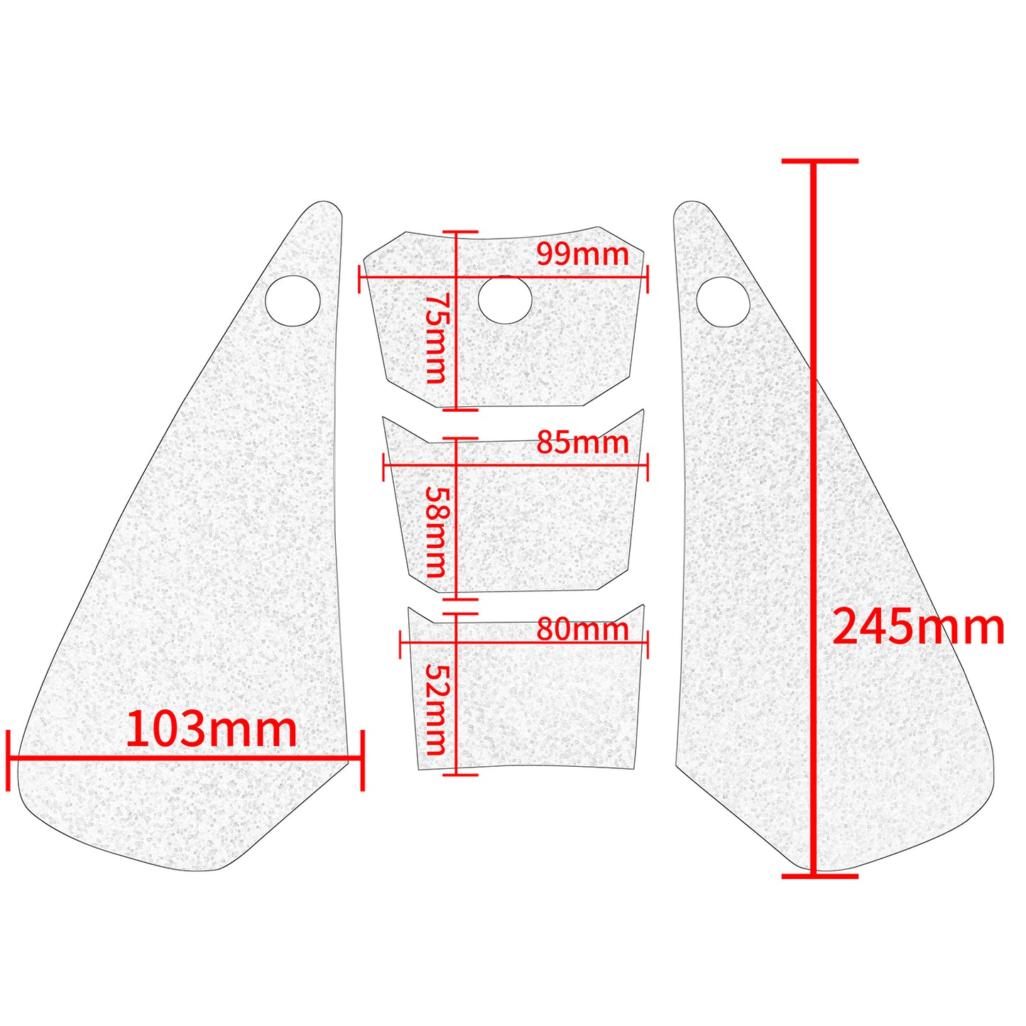 Wolfline Motorcycle Anti Slip Tank Pad Stickers Side Gas Tank Pad Knee Grip Decals Protection For Yamaha R1 2004 2005 2006