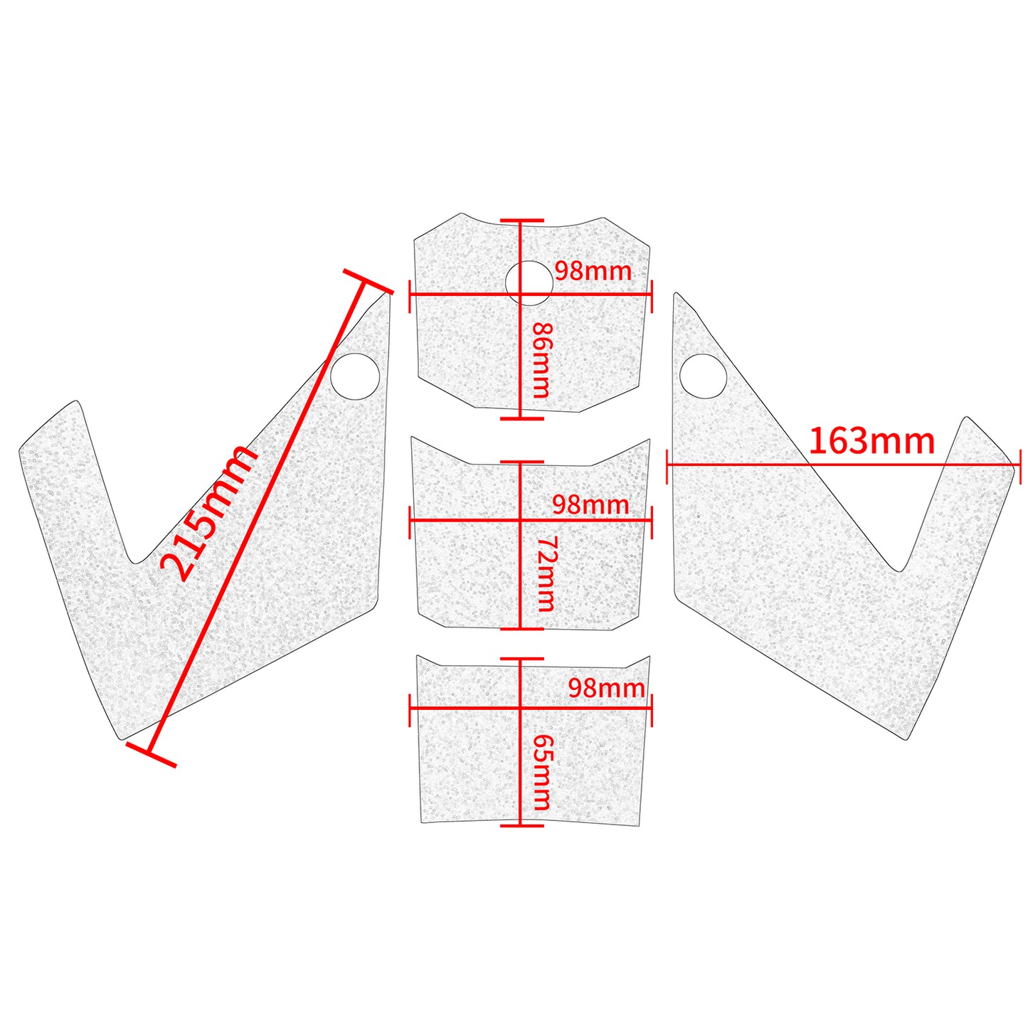 Wolfline Motorcycle Fuel Tank Protection Stickers Moto Anti Slip Fuel Gas Tank Pad Side Knee Decals For Benelli TRK502X TRK 502X 2018 2019 2020 2021 2022