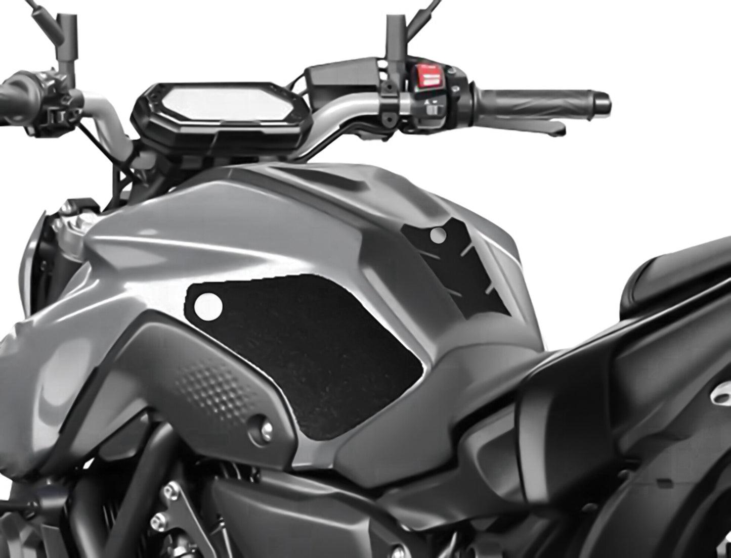 Wolfline Motorcycle Anti Slip Tank Pad Stickers Side Gas Tank Pad Knee Grip Decals Protection For Yamaha MT07 MT 07 2021 2022