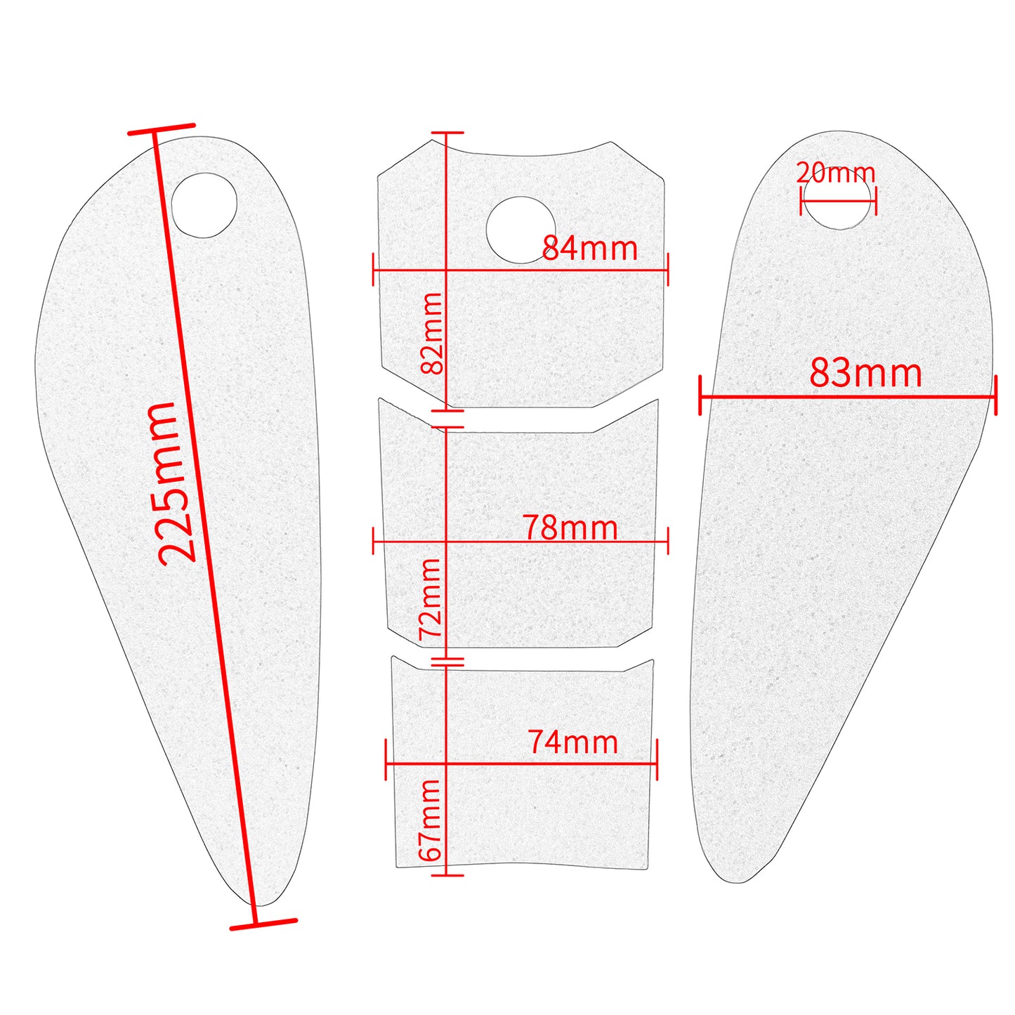 Wolfline Motorcycle Accessories Anti Slip Tank Pad Stickers Side Gas Tank Pad Knee Grip Decals Protection For BMW R18 2021 2022