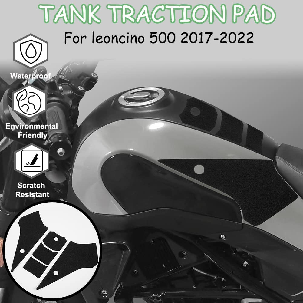 Wolfline Motorcycle Anti Slip Tank Pad Stickers Side Gas Tank Pad Knee Grip Decals Protection For Benelli Leoncino 500 2018 2019 2020 2021 2022