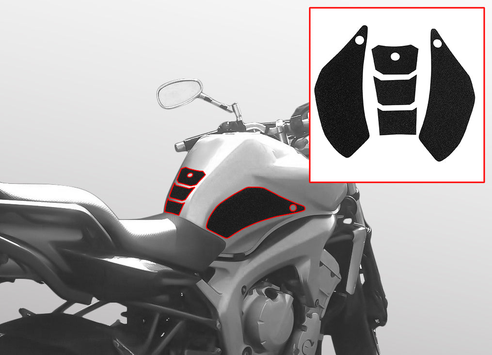 Wolfline Motorcycle Anti Slip Tank Pad Stickers Side Gas Tank Pad Knee Grip Decals Protection For Yamaha FZ-6 FZ6 FZ 6 2006 2007 2008 2009 2010