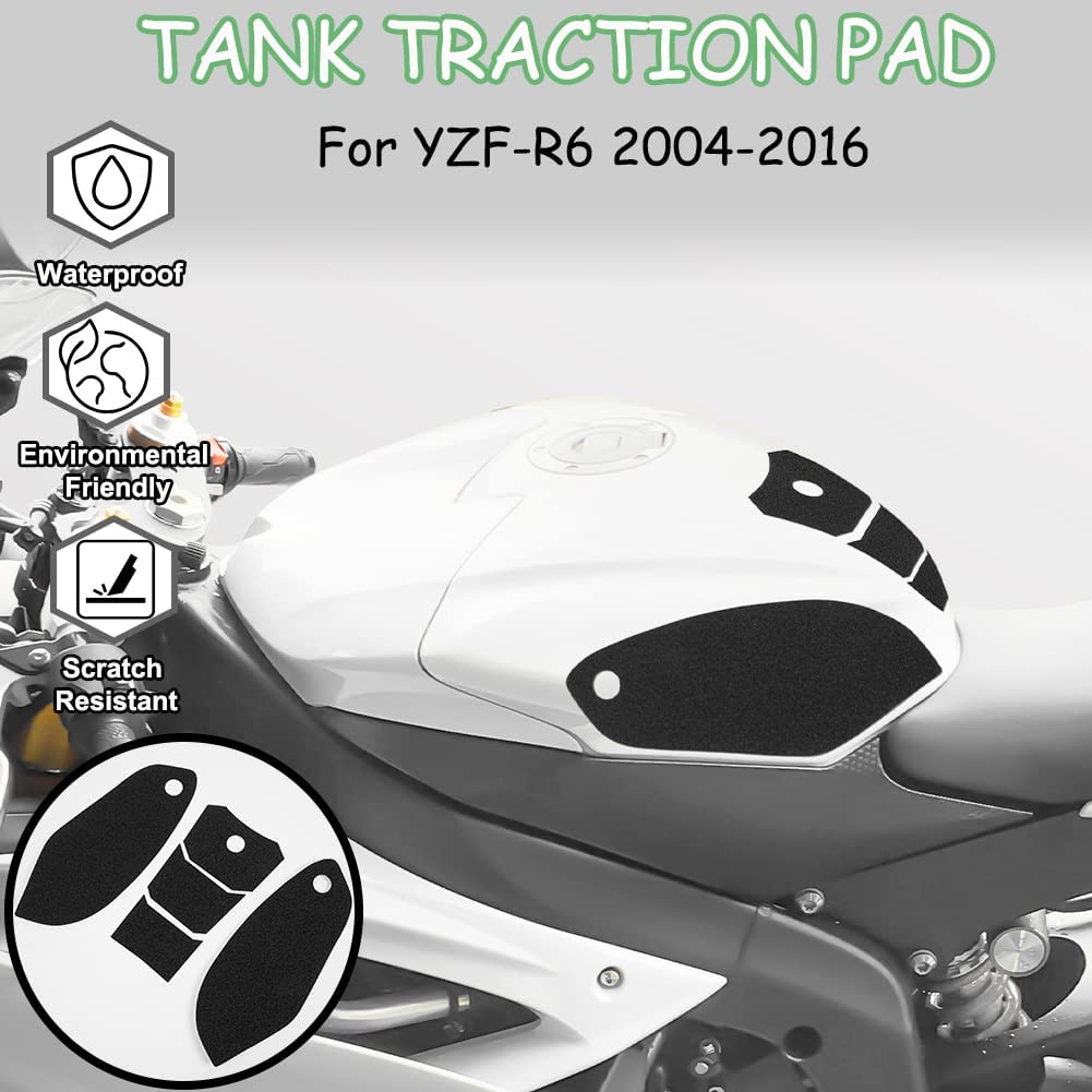 Wolfline Motorcycle Anti Slip Tank Pad Stickers Side Gas Tank Pad Knee Grip Decals Protection For Yamaha R6 2004 2005 2006 2007 2008 2009 2010 2011 2012 2013 2014 2015 2016