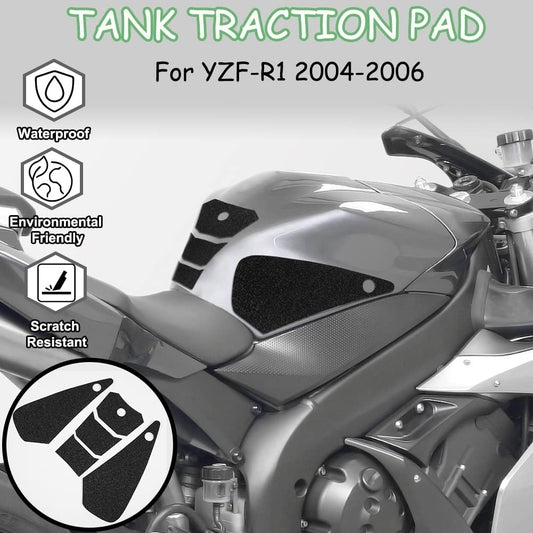 Wolfline Motorcycle Anti Slip Tank Pad Stickers Side Gas Tank Pad Knee Grip Decals Protection For Yamaha R1 2004 2005 2006