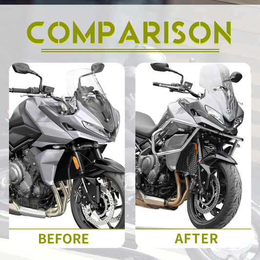 Wolfline Motorcycle Crash Bar Engine Guard Bumper Upper Frame Falling Protector For Triumph Tiger Sport 660 2022 2023 Stainless Steel