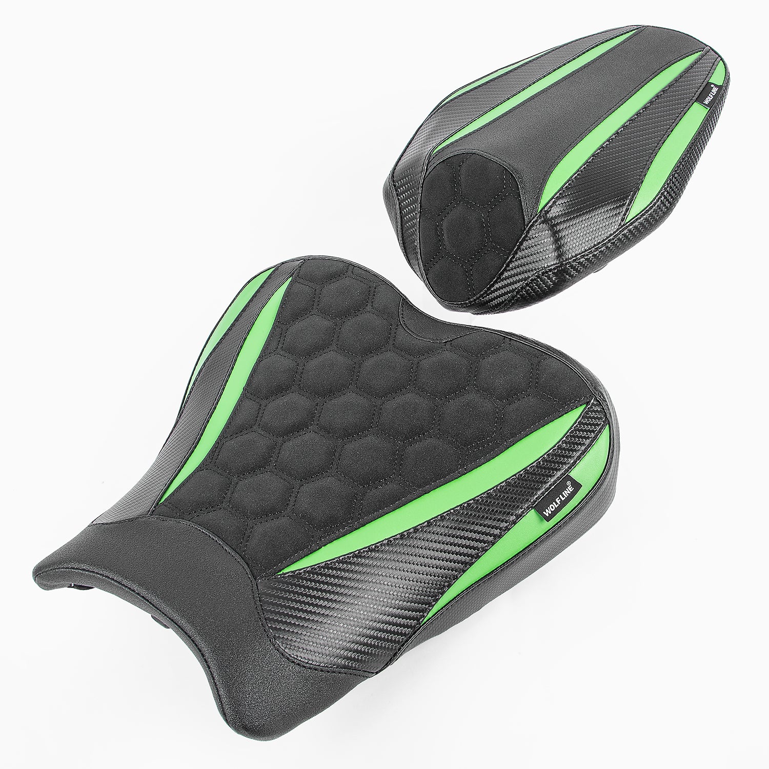 WOLFLINE Motorcycle Driver Passenger Comfort Seat for Kawasaki