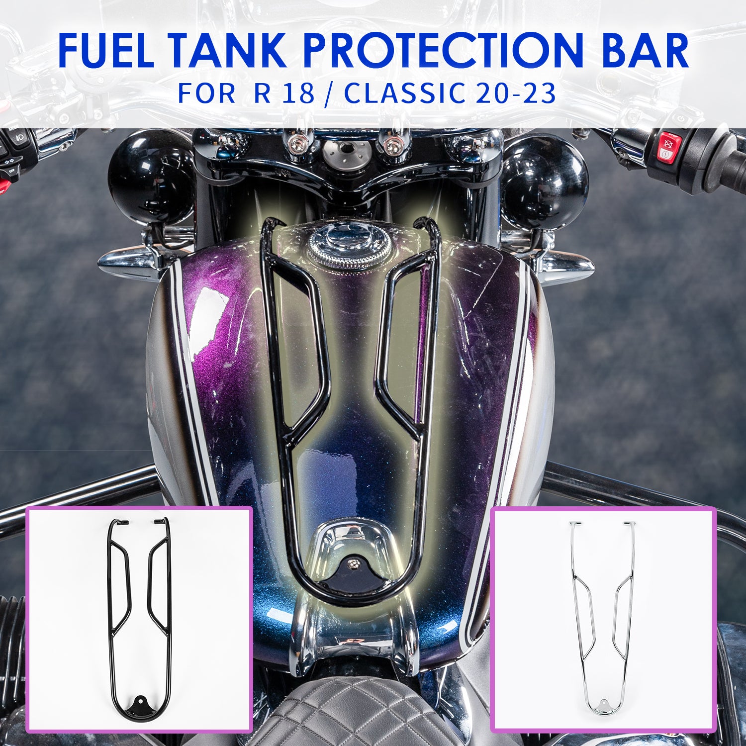 Wolfline Motorcycle Gas Fuel Tank Guard Bumper Crash Bar Buffer Falling ...
