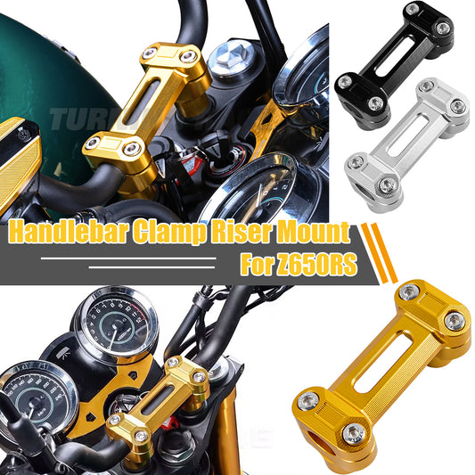 Motorcycle Handlebar Riser Handle Bar Mount Clamp Adapter Fit For Kawasaki Z 650RS Z650RS 2022 2023 Aluminum Accessories