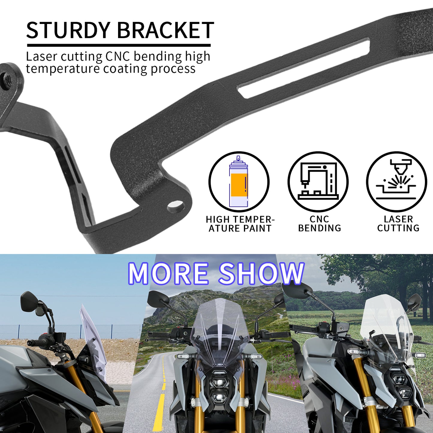 GSXS 1000 950 Motorcycle Windscreen Windshield Air Flow Deflector Visor For Suzuki GSX-S1000 GSXS950 2021 2022 2023 Wind Shield