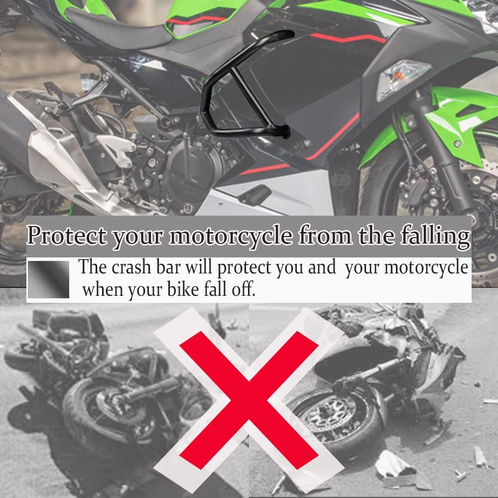 Wolfline Engine Guard Crash Bar for Kawasaki Ninja 400 250 2018-2023 2019 2020 2021 2022