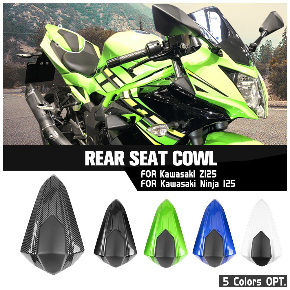 Motorcycle Accessories Rear Passenger Pillion Solo Seat Cover Cowl Fairing For Kawasaki Ninja 125 Z125 2018 2019 2020 2021