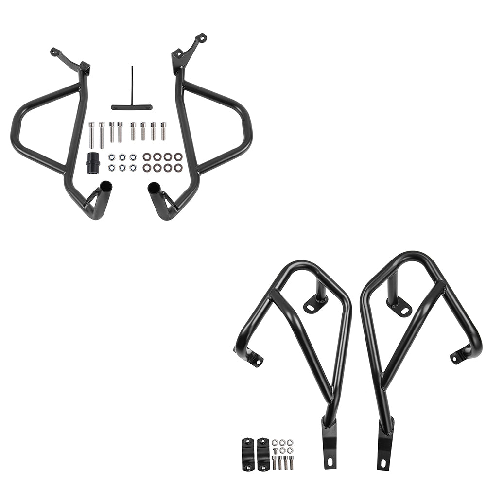 Wolfline For Kawasaki Versys 650 2022 2023 Upper Lower Engine Guard Highway Crash Bar Motorcycle Frame Protection Bumper Versys650 KLE650 Accessories