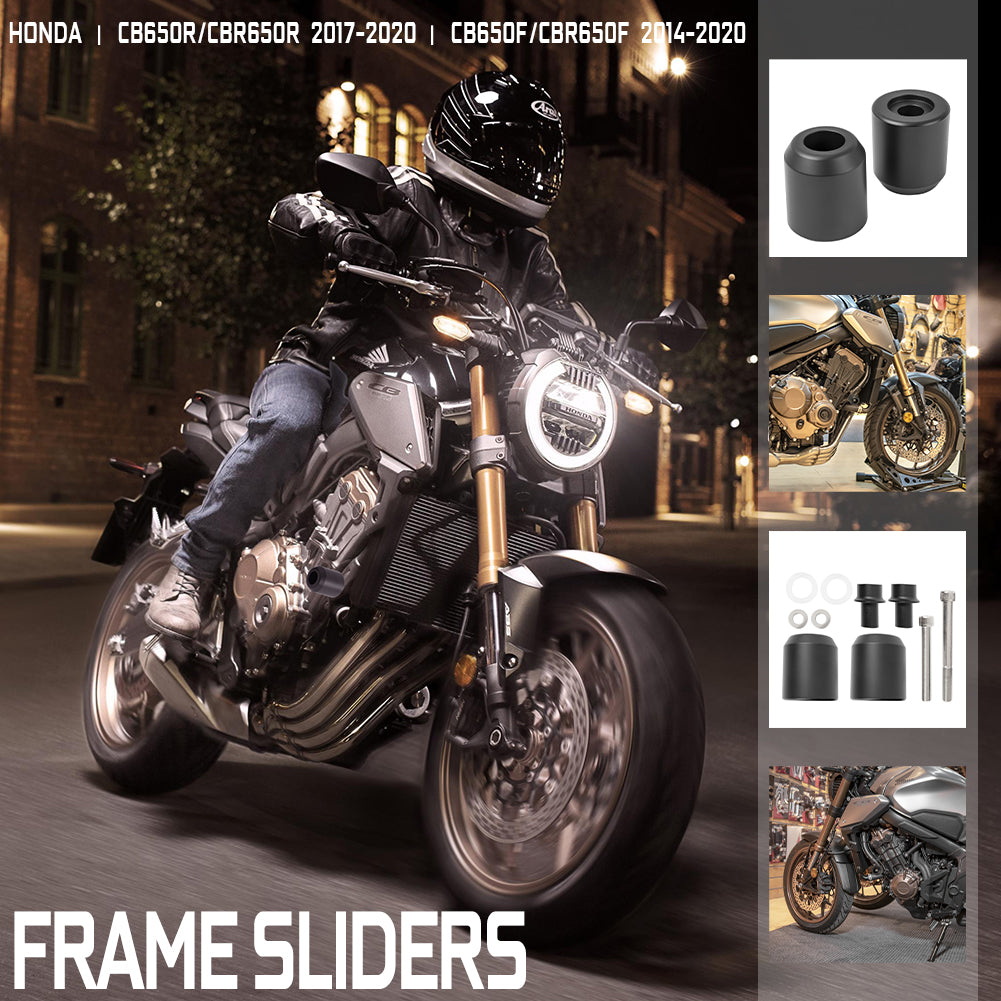 Wolfline Motorcycle Accessories Frame Slider Engine Guard Protector Crash Pad for Honda CB650R CBR650R 2019-2022 CB650F CBR650F 2014-2019