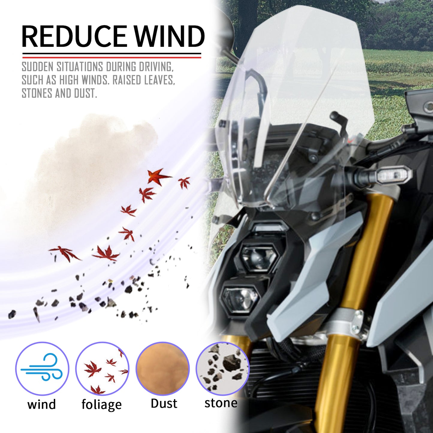 GSXS 1000 950 Motorcycle Windscreen Windshield Air Flow Deflector Visor For Suzuki GSX-S1000 GSXS950 2021 2022 2023 Wind Shield