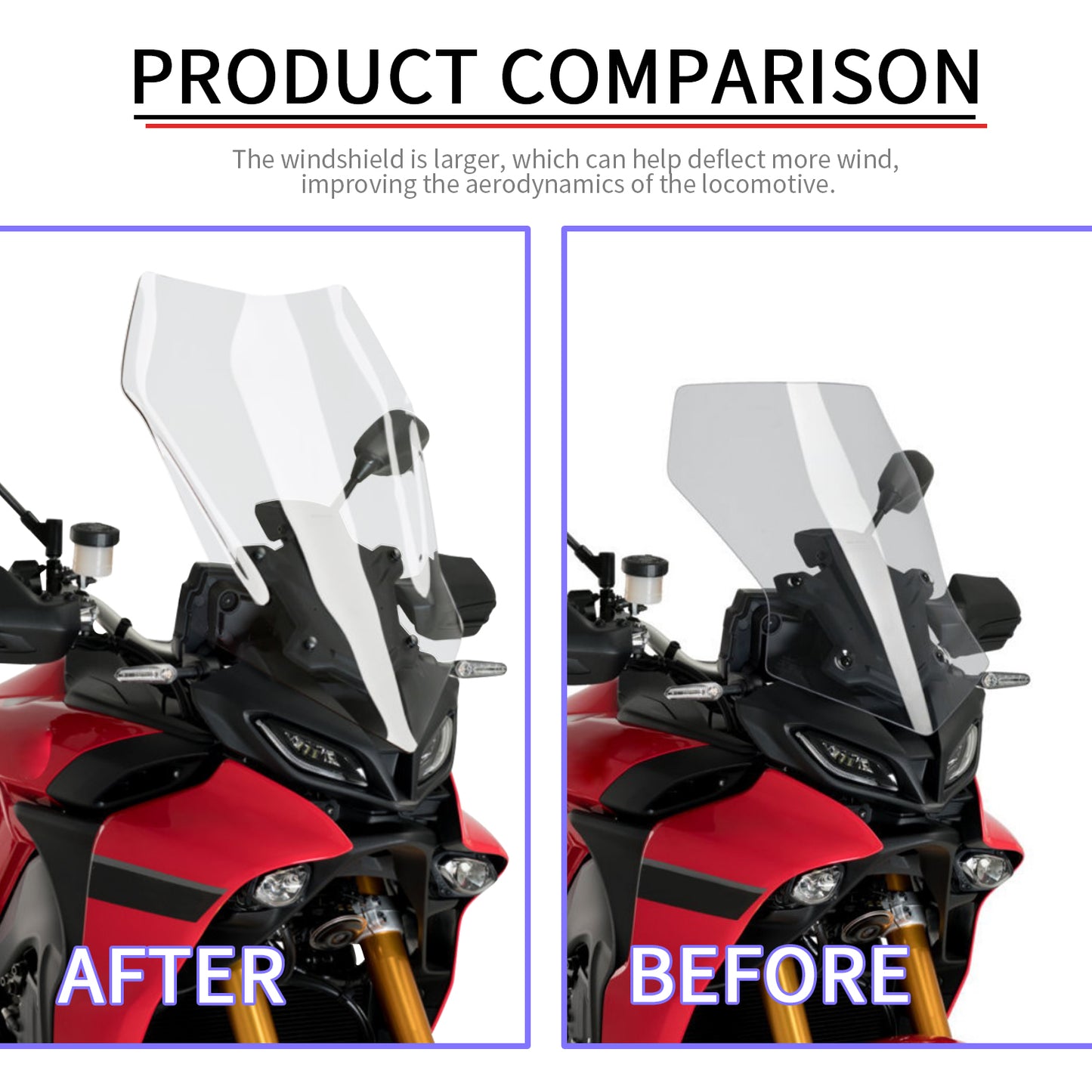 Windscreen Windshield  For Yamaha Tracer 900 9 GT 900GT 9GT 2018-2023 2019 2020 2021 2022 2023 Wind Shield Fairing