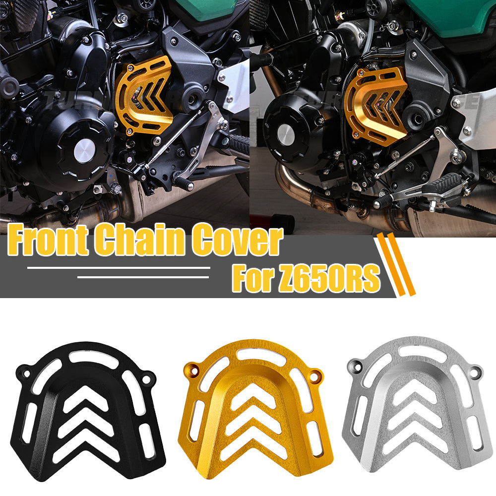 Wolfline Motorcycle Front Sprocket Chain Cover Guard Protector For Kawasaki  Z650RS 2022 2023 Aluminum Accessories
