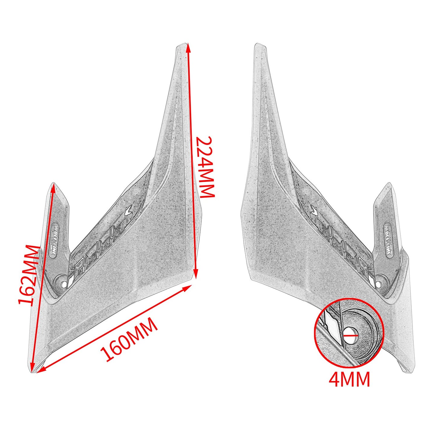 Fin Trim Cover Winglet Winglets for Honda CB650R 2019-2023 Motorcycle Fin Trim Cover Wing Protector