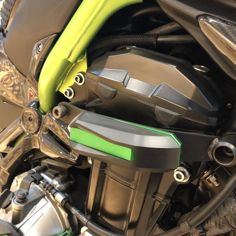 Wolfline CNC Aluminum Carbon Motorcycle Engine Cover Crash Pads Frame Slider Protector Stator Guard For Kawasaki Z900 2017-2023 2019 2020 2021 2022