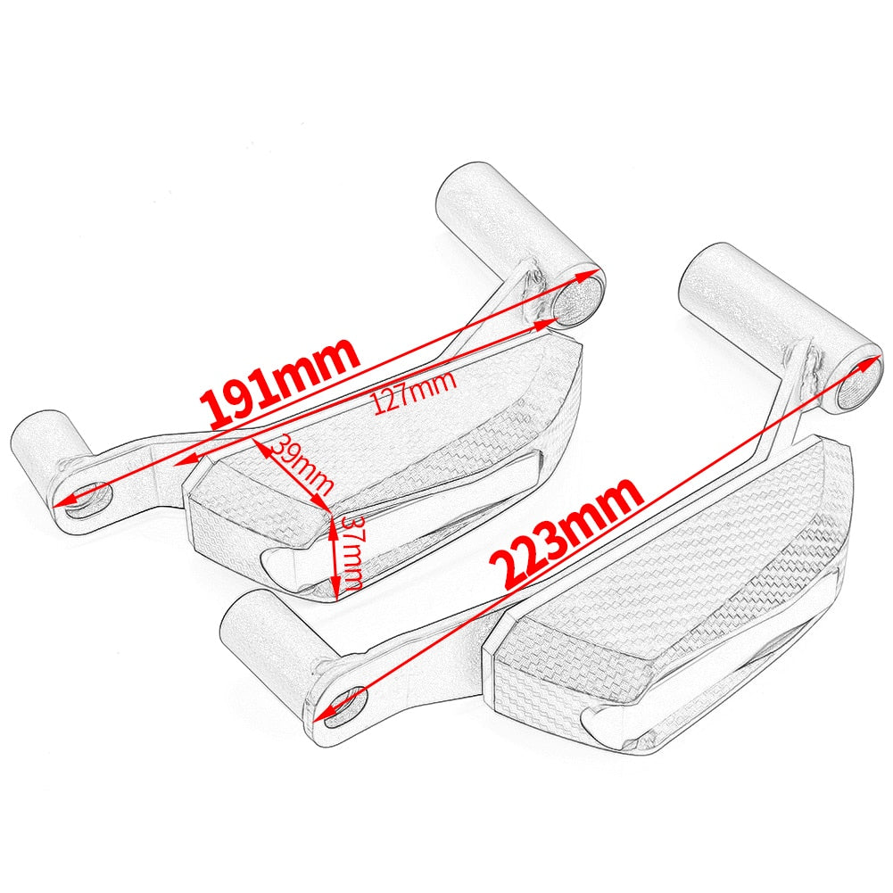 Wolfline CNC Aluminum Carbon Motorcycle Engine Cover Crash Pads Frame Slider Protector Stator Guard For Kawasaki Z900 2017-2023 2019 2020 2021 2022