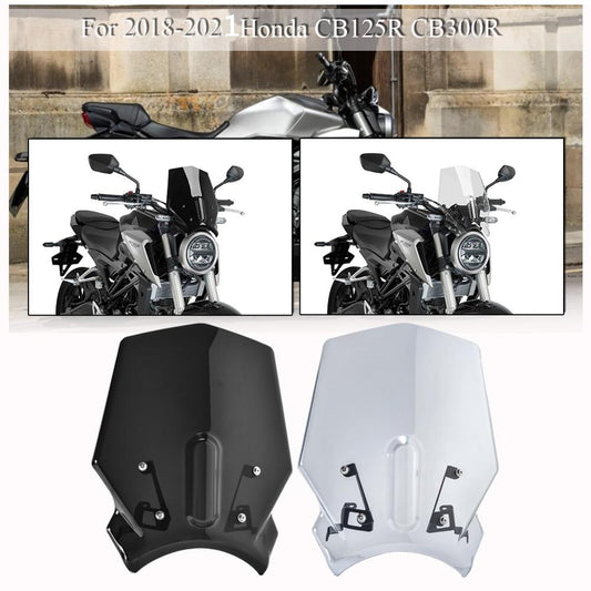 For Honda CB125R CB250R CB300R 2018-2022 Double Bubble Windshield WindScreen Wind Deflector Visor Motorcycle Accessories