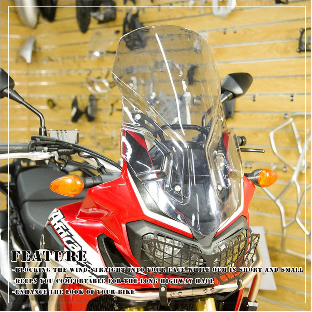 For Honda CRF1000L Windscreen 2016 2017 2018 2019 CRF 1000L Africa Twin Flyscreen Front Headlight Windshield Wind Deflector