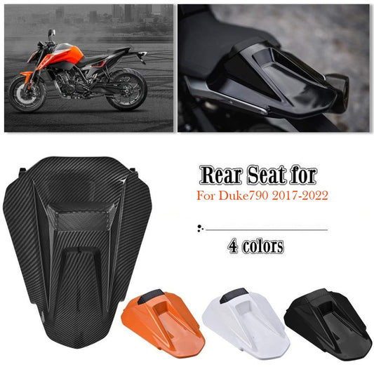 Seat Cover Rear Pillion Passenger Solo For KTM Duke 790 DUKE790 2019-2022 Seat Cowl Hump Carbon Fiber Grain Faring ABS Accessories