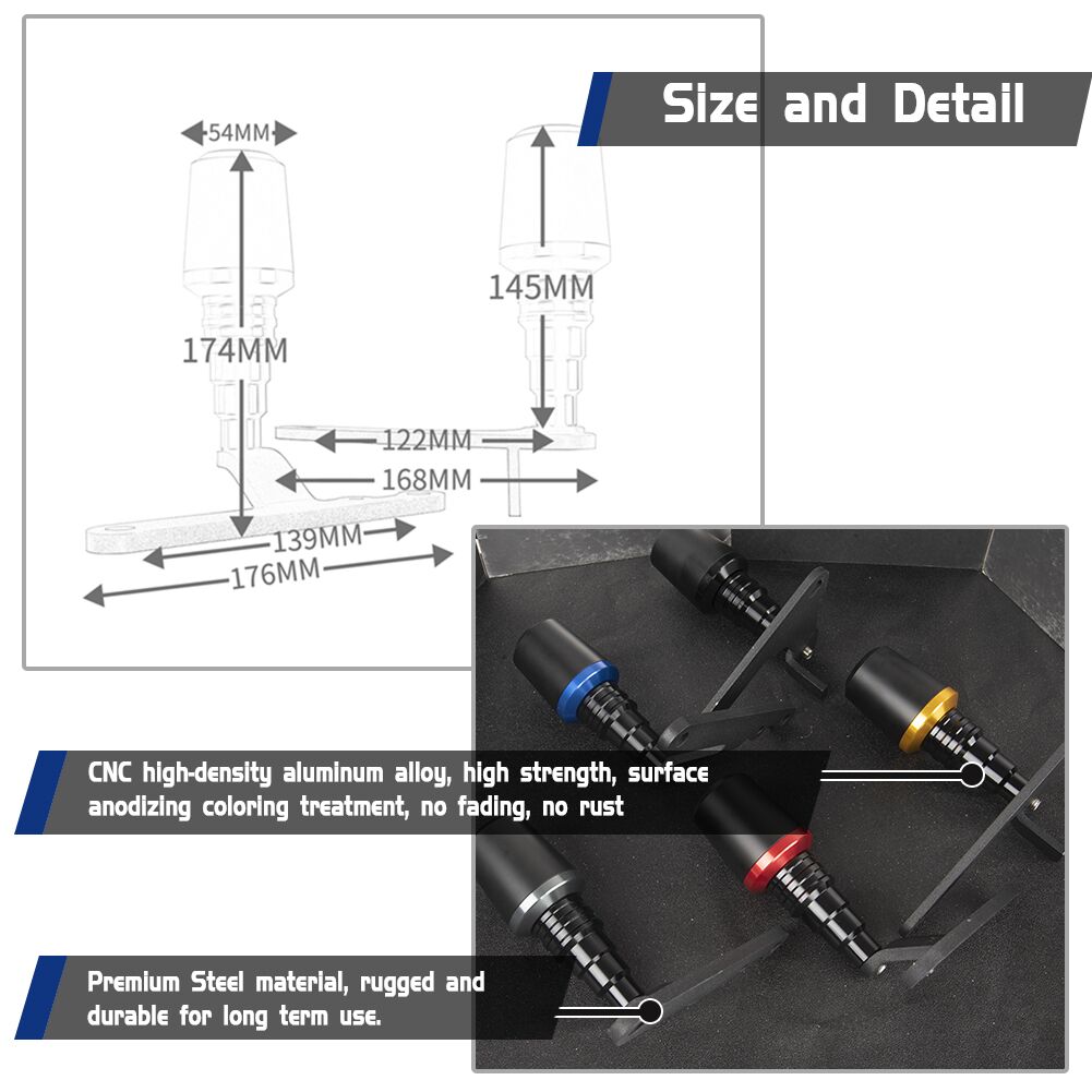 Frame Sliders Crash Pad Engine Guard Falling Protector Bar For Yamaha YZF-R6 YZFR6 YZF R6 600 2017-2021 Motorcycle Accessories