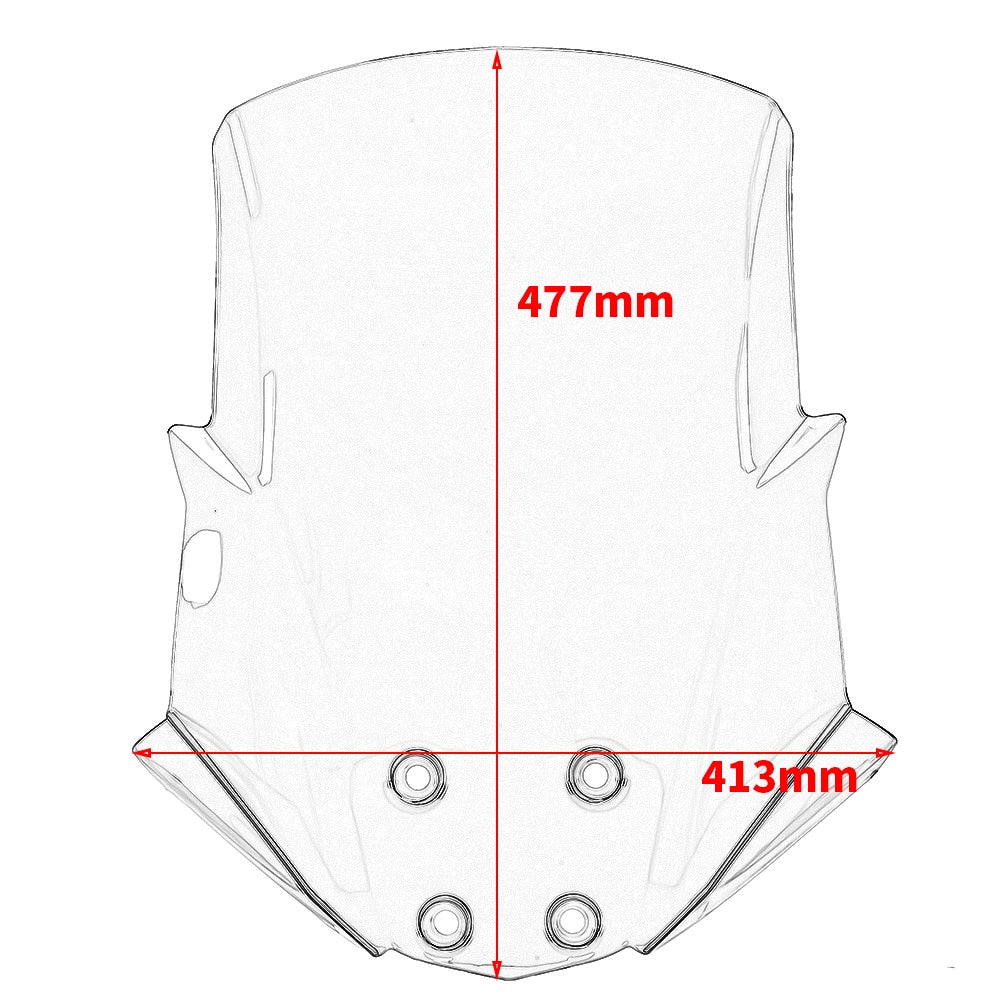 Windscreen For Kawasaki Versys-X 300 Versys X300 2017 2018 2019 2020 2021 Flyscreen Windshield Wind Deflector Motorcycle Parts