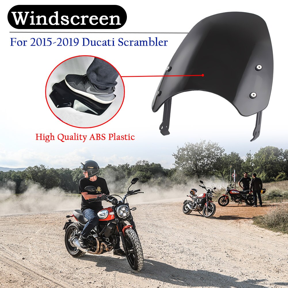 For Ducati Scrambler Deflector Windscreen Windshield Wind Shield Fly Screen 2021 2016 2017 2018 2019 2020 Motorcycle Accessories