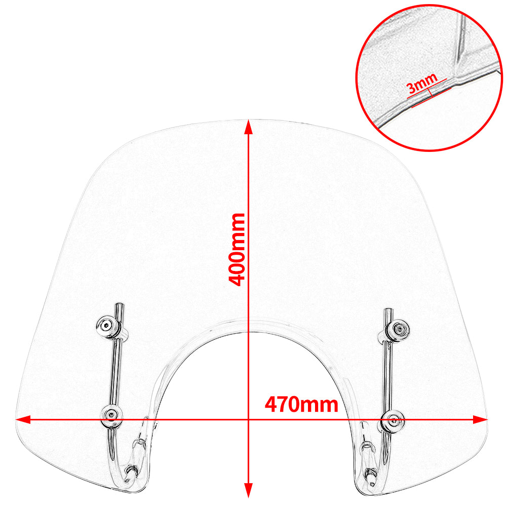 Wolfline Motorcycle LX 50 125 150 Windshield Air Wind Deflector Windscreen Dust Proof Protector for Piaggio Vespa GTS 250 300 Accessories