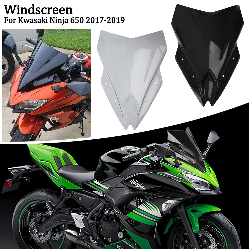 Motorcycle Accessories For Kawasaki Ninja 650 Windscreen Windshield Wind Deflector 2017 2018 2019 Ninja650 NINJA 650 ER6N ER6F