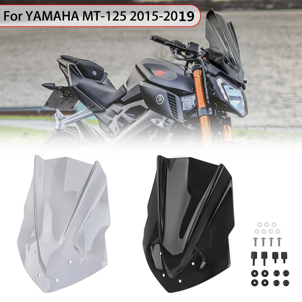 Motorcycle Accessories For Yamaha MT-125 MT125 2015 2016 2017 2018 2019 MT 125 Windscreen Windshield Wind Deflectors Visor Smoke