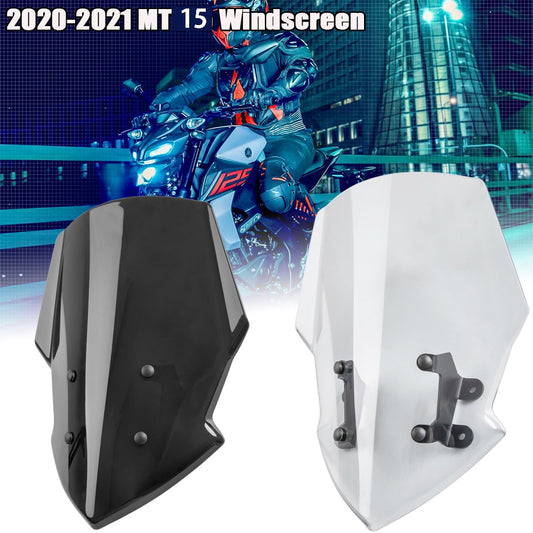 Windscreen Windshield For 2019-2023 Yamaha MT-15 MT15 MT 15 Wind Deflector with Bracket