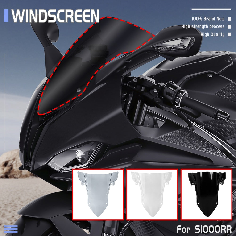 Motorcycle Accessories S1000RR Windscreen Racing Windshield Wind Deflector For BMW S 1000RR S1000 RR 2021 2020 19 Double Bubble