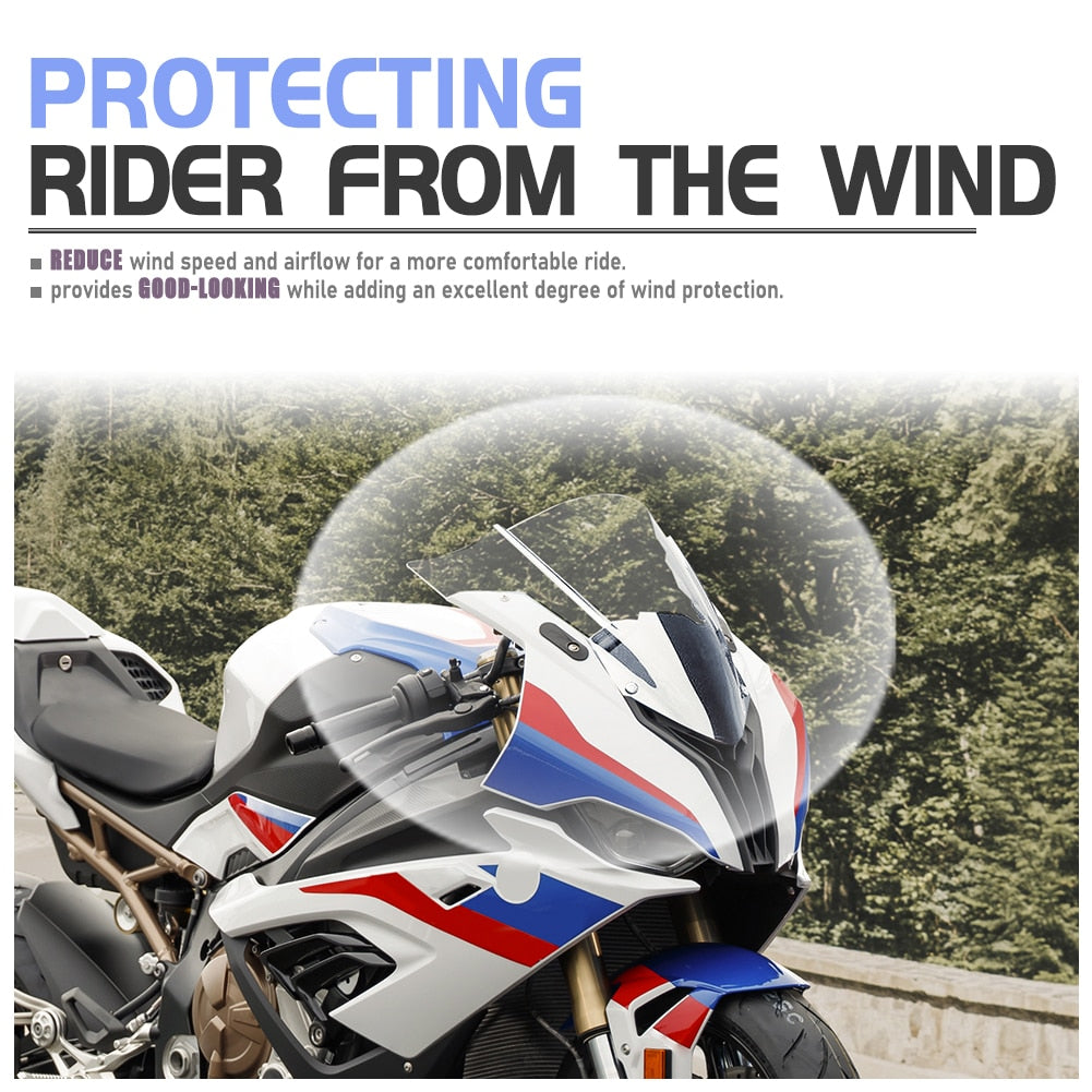 Motorcycle Accessories S1000RR Windscreen Racing Windshield Wind Deflector For BMW S 1000RR S1000 RR 2021 2020 19 Double Bubble