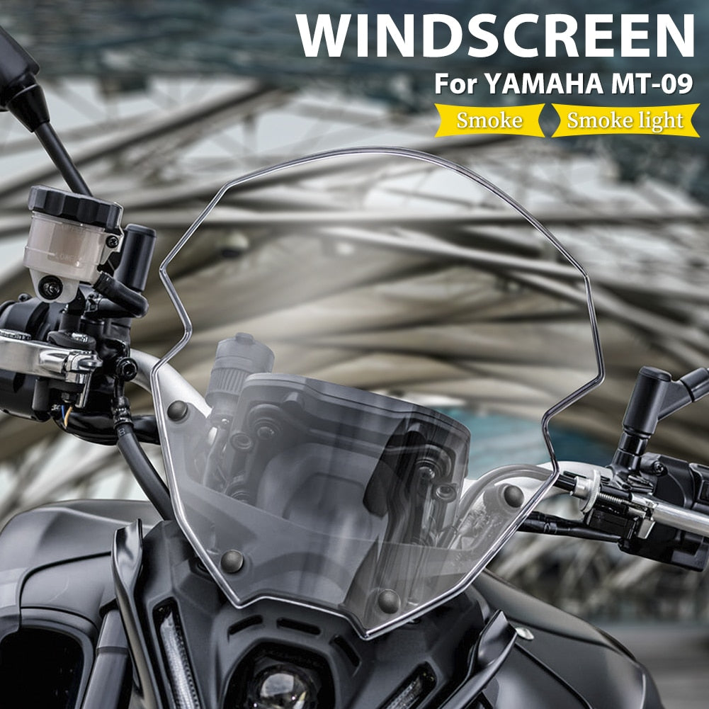 Wolfline Motorcycle Accessories Wind Deflectors NEW 2021 2022 2023 Windshield Windscreen For YAMAHA MT-09 FZ-09 MT09 FZ09 SP MT FZ 09