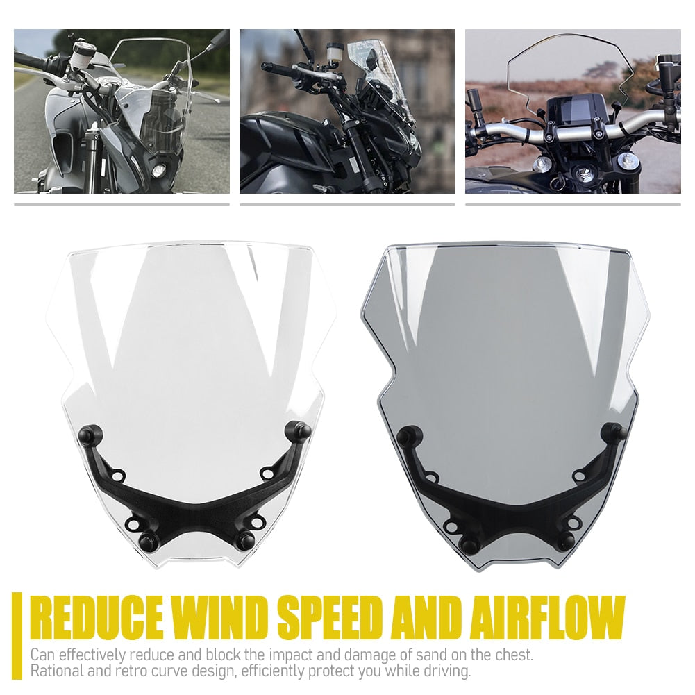 Wolfline Motorcycle Accessories Wind Deflectors NEW 2021 2022 2023 Windshield Windscreen For YAMAHA MT-09 FZ-09 MT09 FZ09 SP MT FZ 09