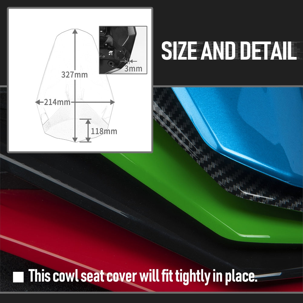 Motorcycle Carbon Fiber Rear Seat Cover Cowl Fairing Passenger Pillion For Kawasaki ZX-25R ZX 25R 2020 2021 ZX25R Accessories