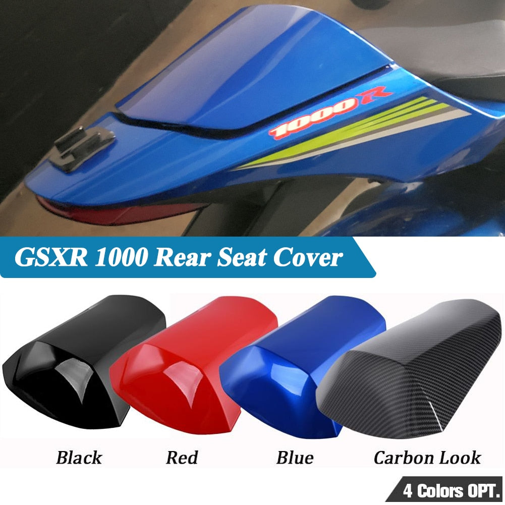Wolfline Motorcycle Rear Seat Cover Cowl Solo Fairing for Suzuki GSXR 1000 GSX-R1000 2017-2023 2019 2020 2021 GSXR1000 Pillion Carbon Red